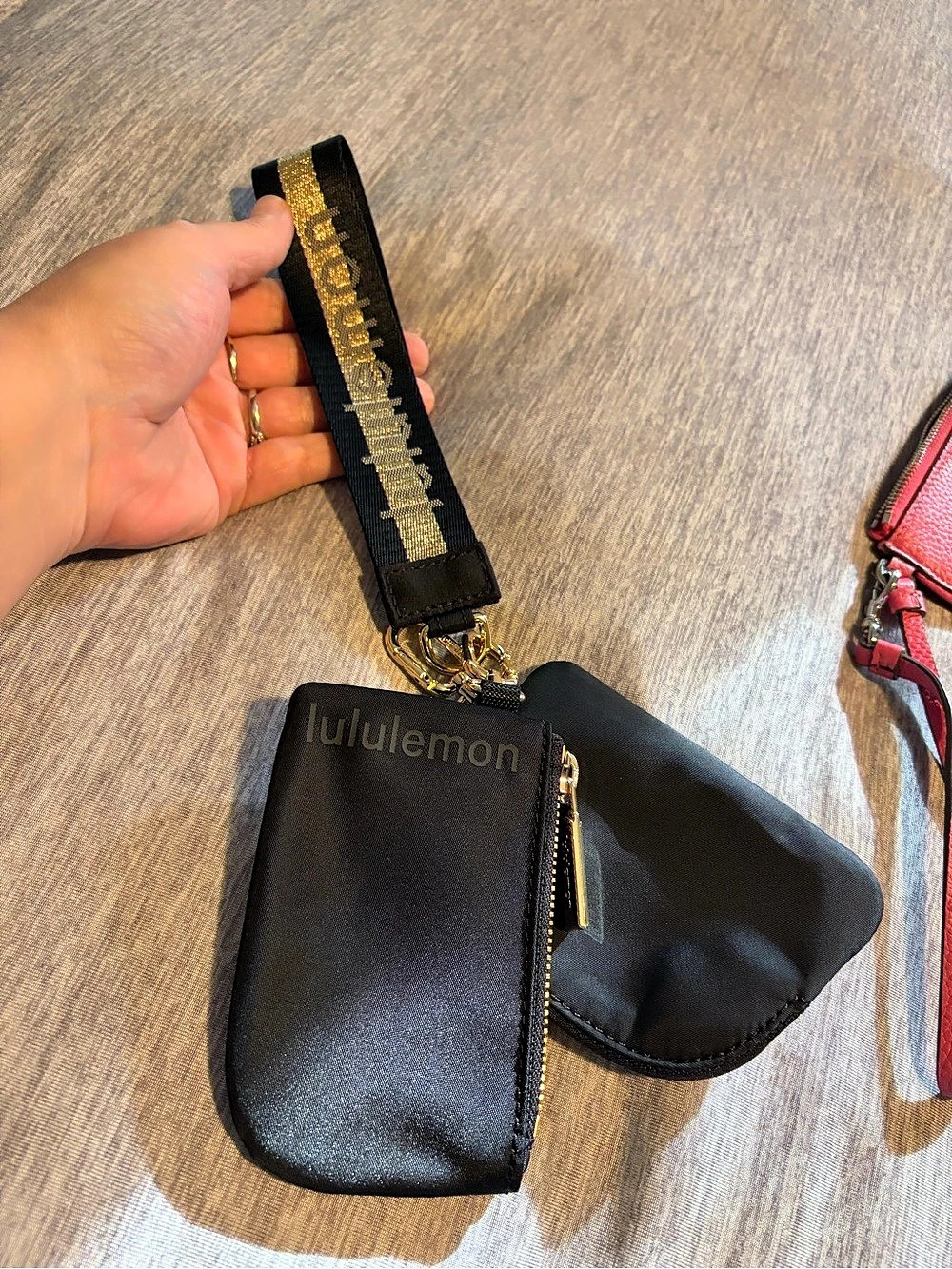 lululemon Dual Pouch Wristlet Black Crossbody Bag